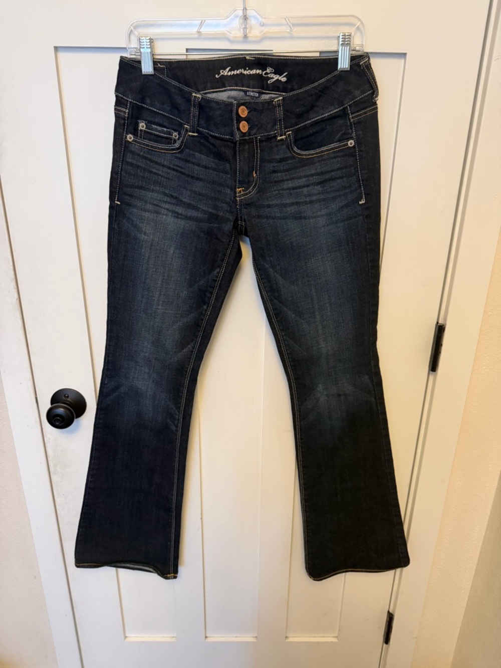 American Eagle Outfitters Women's Artist Stretch Bootcut Jeans 4 Blue Low Rise